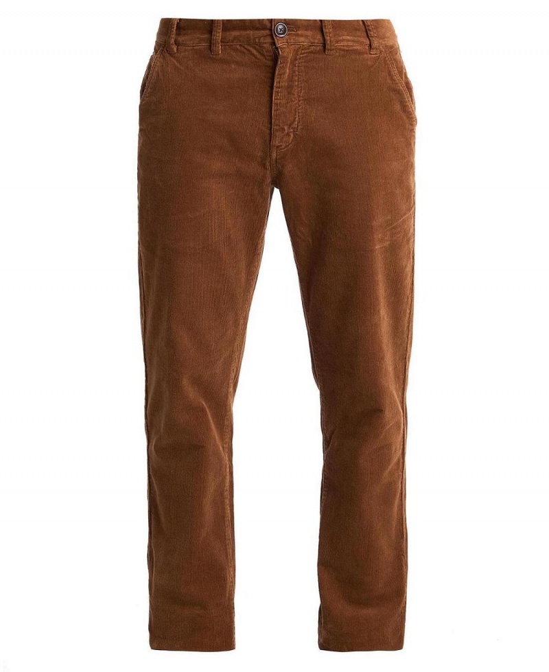 Pantaloni Barbati Barbour Neuston Stretch-Cord Trousers Galbeni | Romania_BAR29615