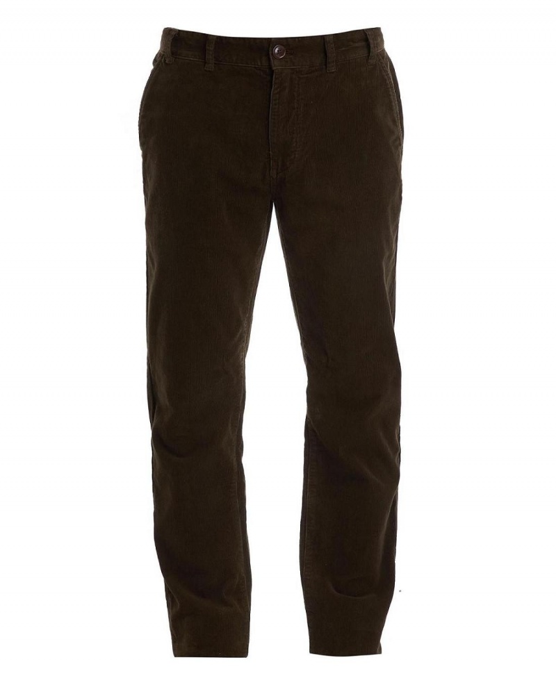 Pantaloni Barbati Barbour Neuston Stretch-Cord Trousers Verzi | Romania_BAR65078