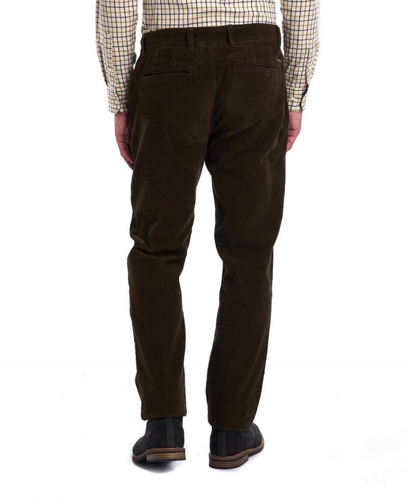 Pantaloni Barbati Barbour Neuston Stretch-Cord Trousers Verzi | Romania_BAR65078