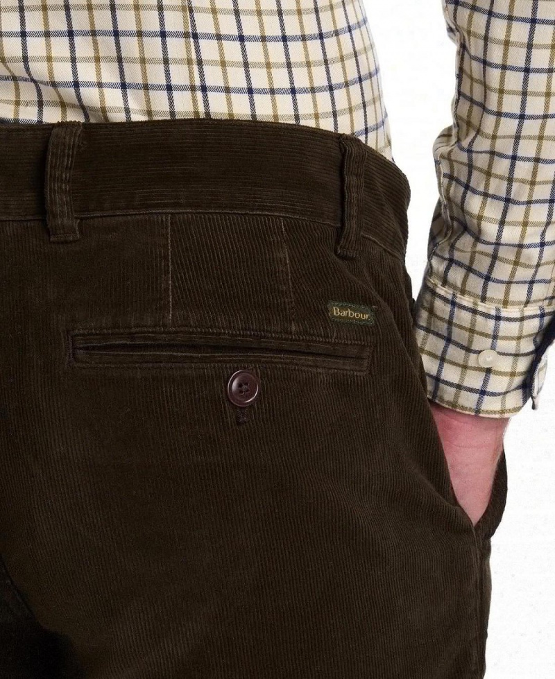 Pantaloni Barbati Barbour Neuston Stretch-Cord Trousers Verzi | Romania_BAR65078