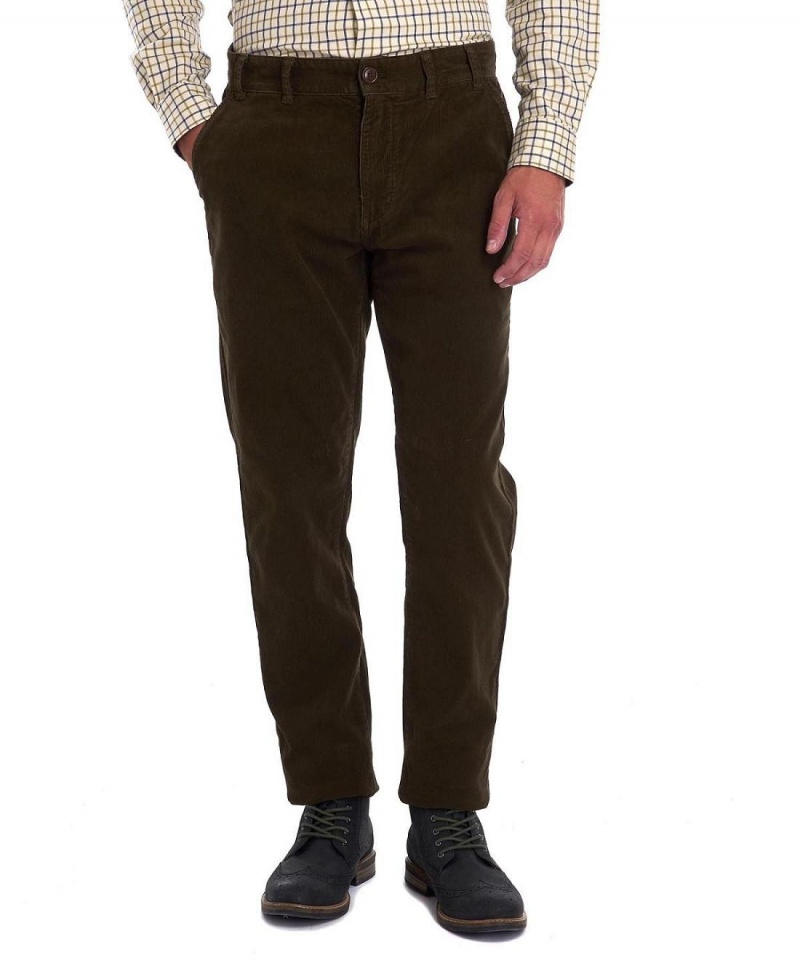 Pantaloni Barbati Barbour Neuston Stretch-Cord Trousers Verzi | Romania_BAR65078