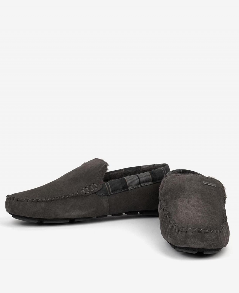 Pantofi Barbati Barbour Monty Slippers Gri | Romania_BAR52007