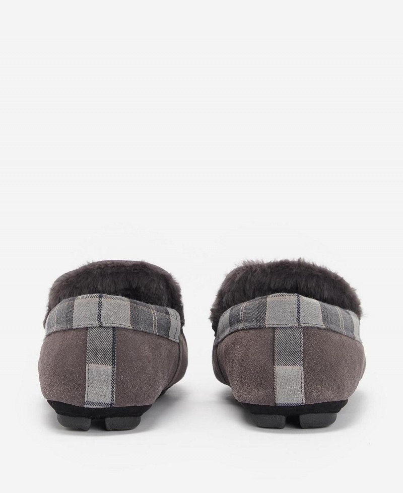 Pantofi Barbati Barbour Monty Slippers Gri | Romania_BAR52007