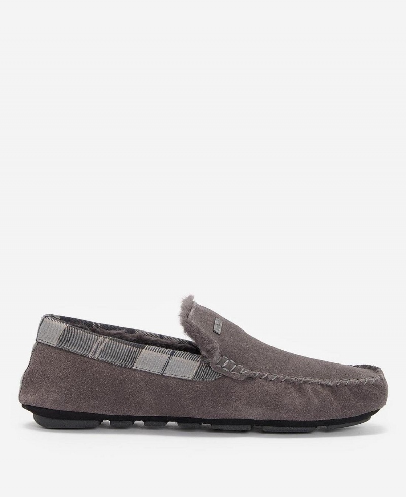 Pantofi Barbati Barbour Monty Slippers Gri | Romania_BAR52007