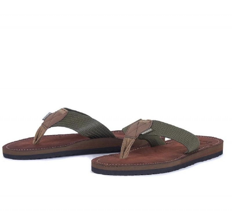 Pantofi Barbati Barbour Toeman Beach Sandal Masline Verzi | Romania_BAR91316