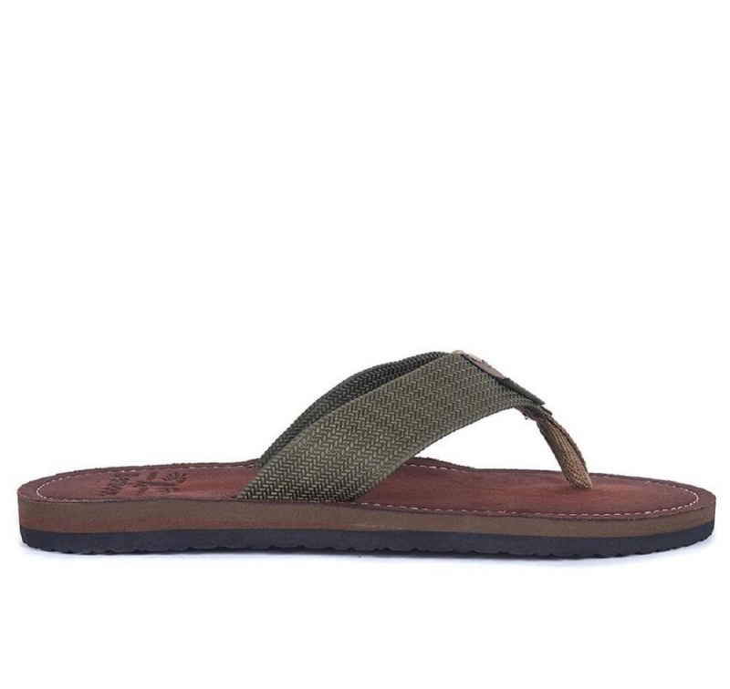 Pantofi Barbati Barbour Toeman Beach Sandal Masline Verzi | Romania_BAR91316