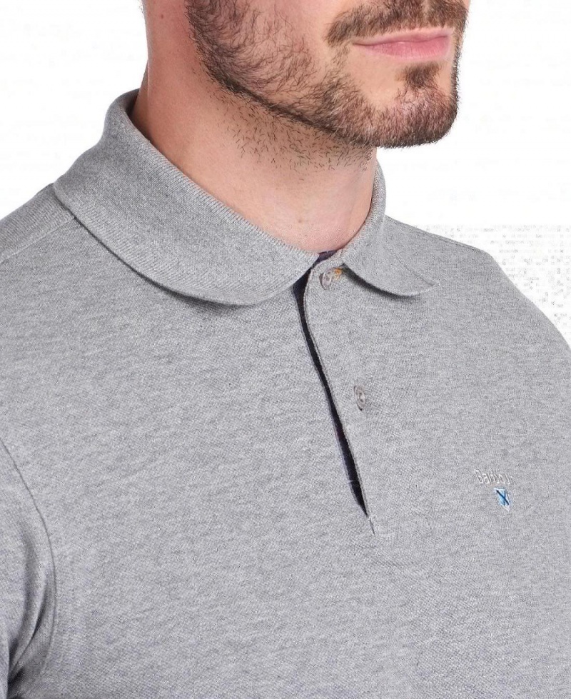 Topuri Barbati Barbour Bumbac Polo Shirt Gri | Romania_BAR44611