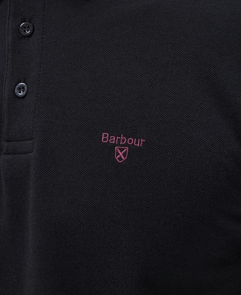 Topuri Barbati Barbour Conforth Polo Shirt Negrii | Romania_BAR43072