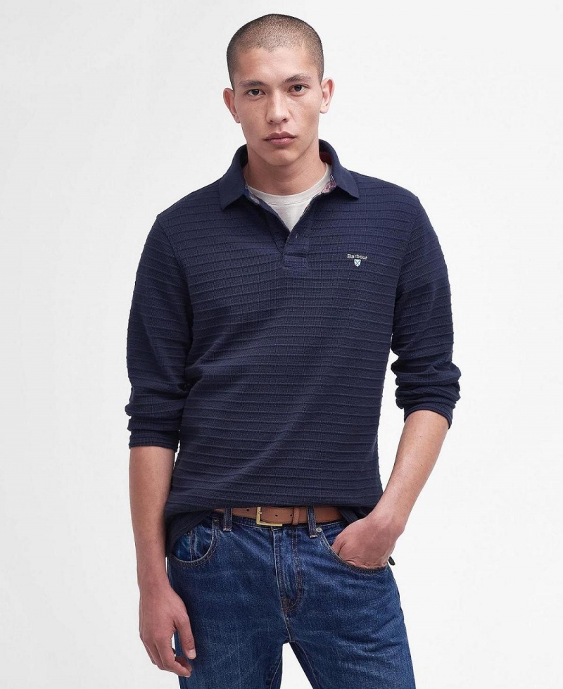 Topuri Barbati Barbour Cramlington Polo Shirt Bleumarin | Romania_BAR29840