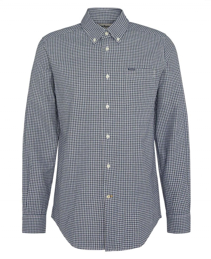 Topuri Barbati Barbour Darnick Tailored Shirt Bleumarin | Romania_BAR55858