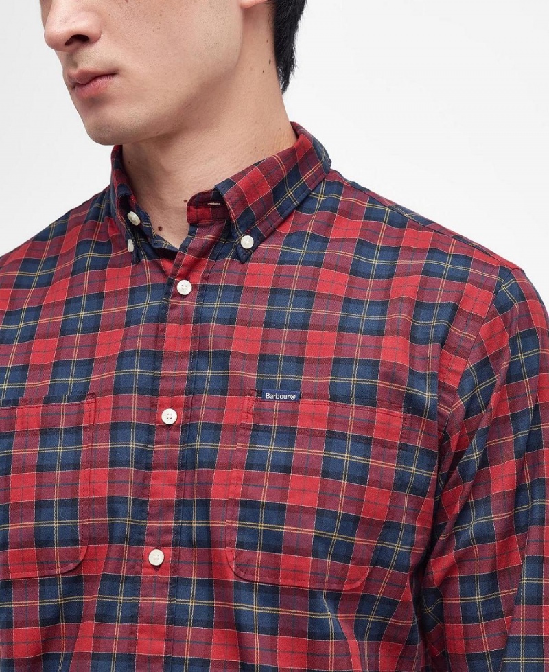 Topuri Barbati Barbour Dragon Tartan Shirt Rosii | Romania_BAR72597