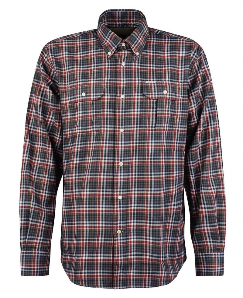 Topuri Barbati Barbour Eastwood Thermo Weave Shirt Rosii | Romania_BAR85571