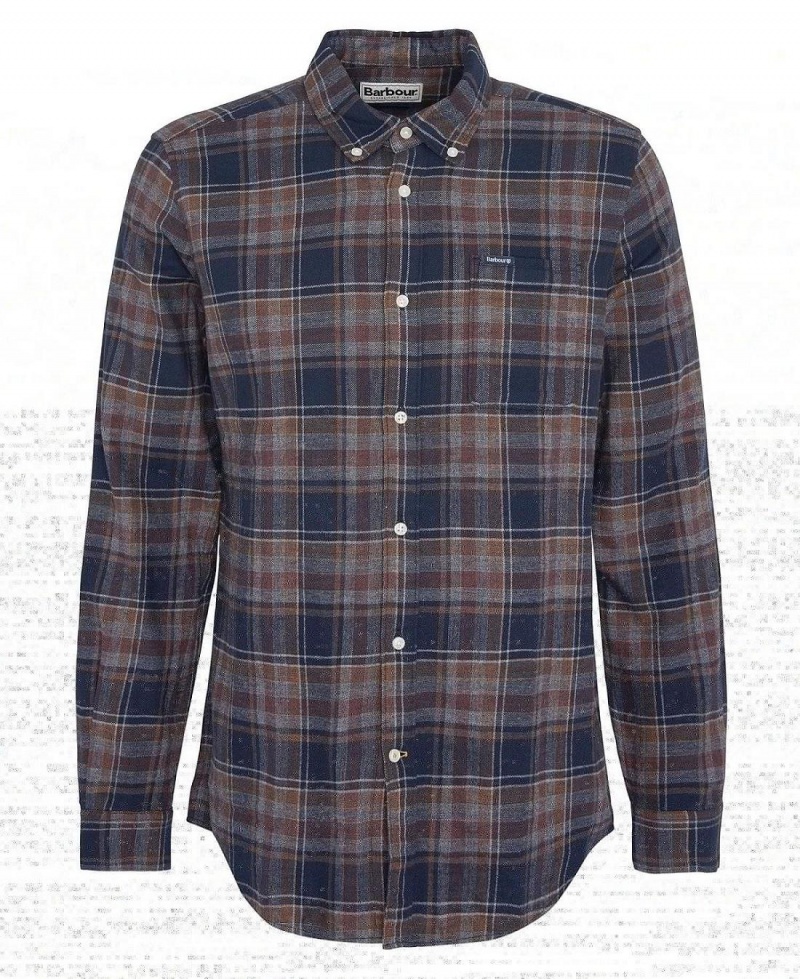 Topuri Barbati Barbour Eddleston Tailored Shirt Bleumarin | Romania_BAR48160