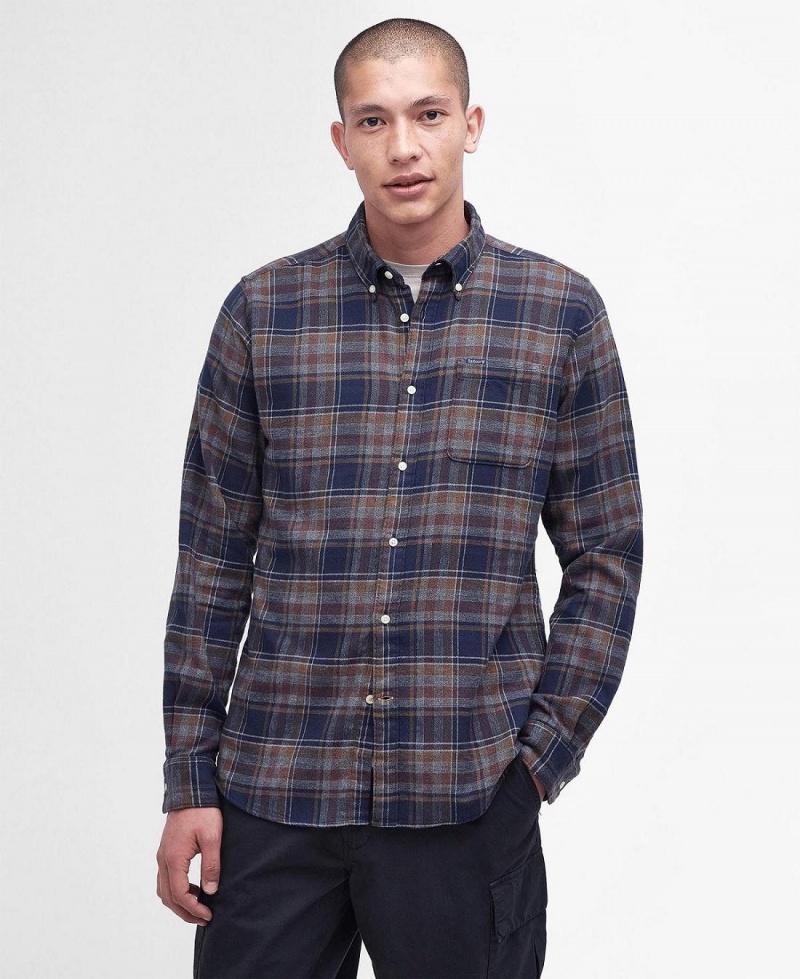 Topuri Barbati Barbour Eddleston Tailored Shirt Bleumarin | Romania_BAR48160