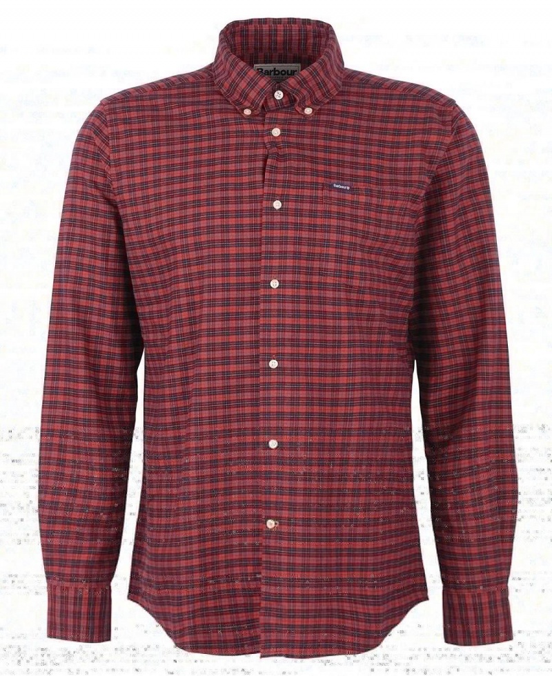 Topuri Barbati Barbour Emmerson Tailored Shirt Rosii | Romania_BAR39283