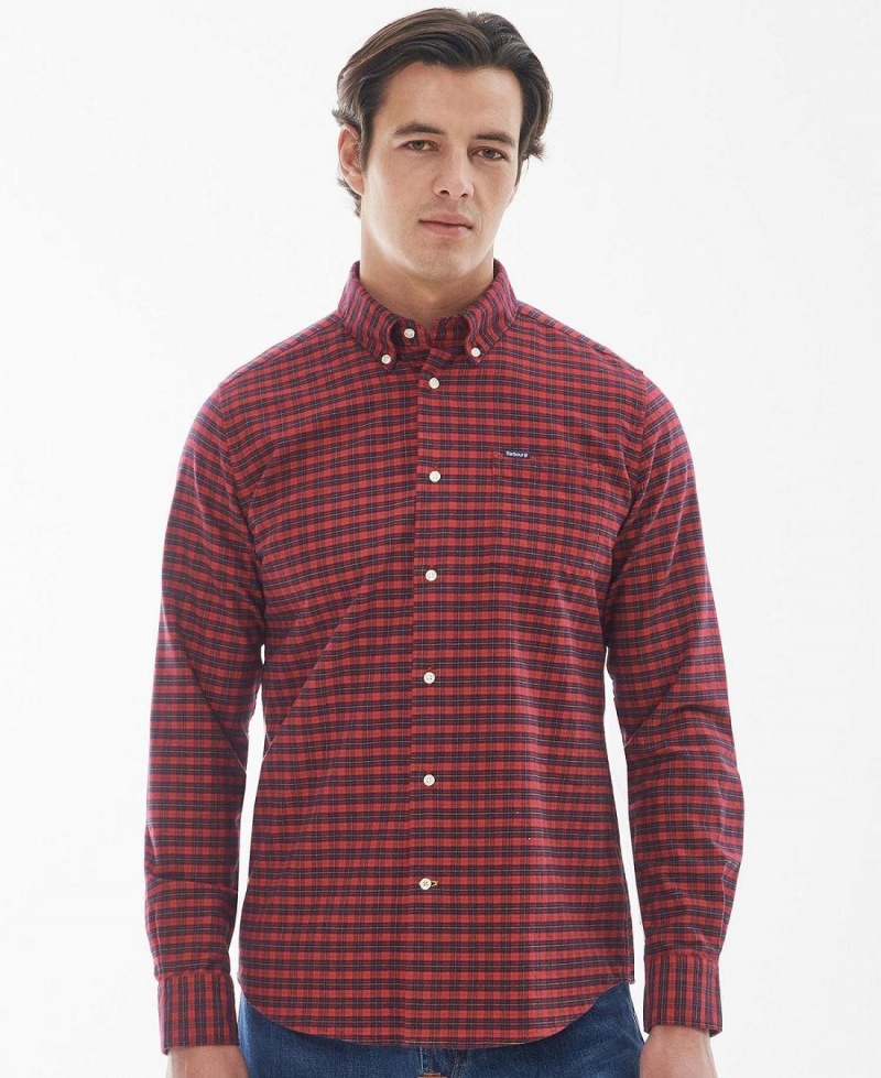 Topuri Barbati Barbour Emmerson Tailored Shirt Rosii | Romania_BAR39283