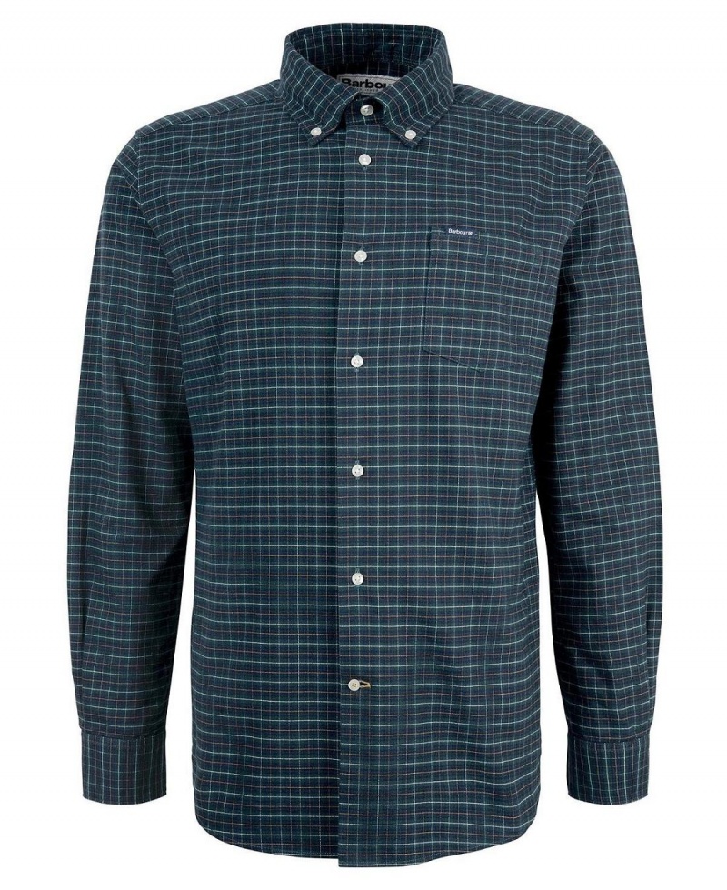 Topuri Barbati Barbour Emmerson Tailored Shirt Verzi | Romania_BAR29193