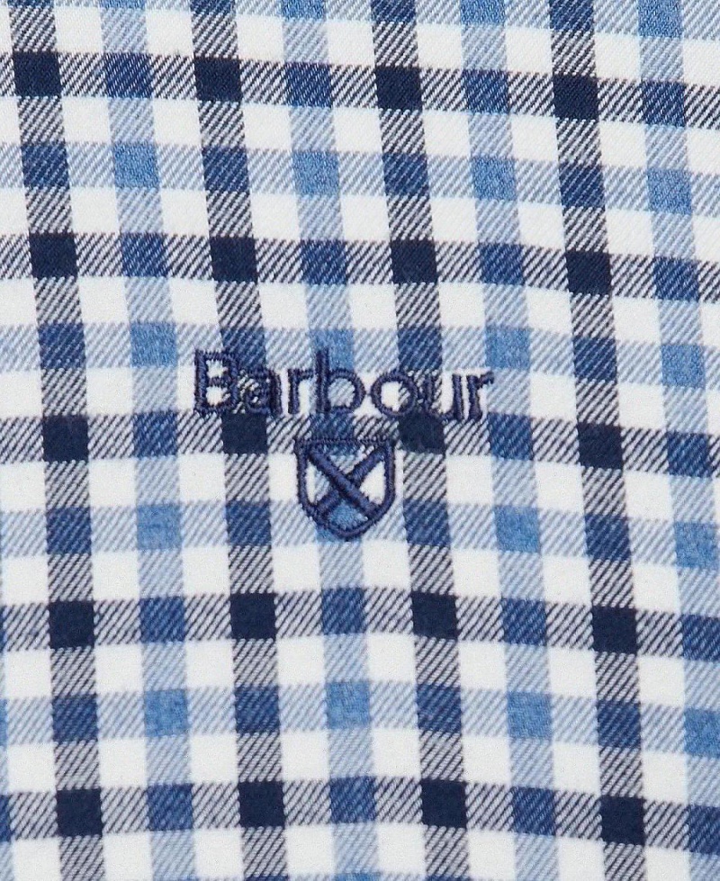 Topuri Barbati Barbour Finkle Tailored Fit Shirt Albastri | Romania_BAR51904