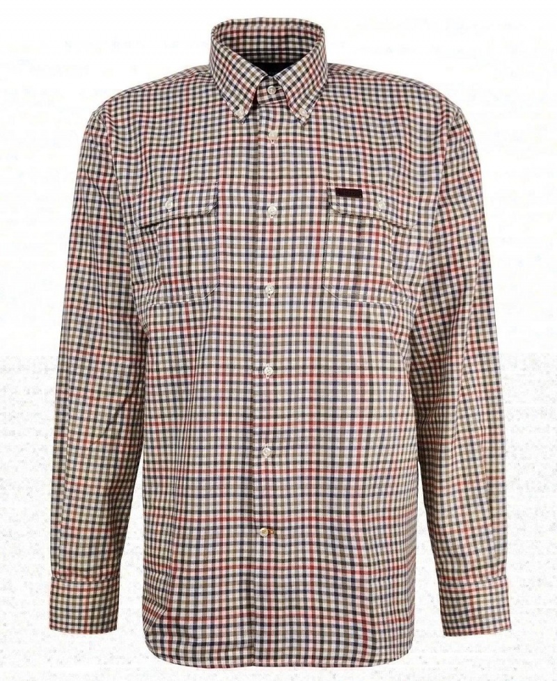 Topuri Barbati Barbour Foss Regular Fit Shirt Verzi | Romania_BAR40309