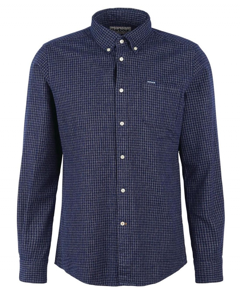 Topuri Barbati Barbour Geston Tailored Shirt Bleumarin | Romania_BAR91189