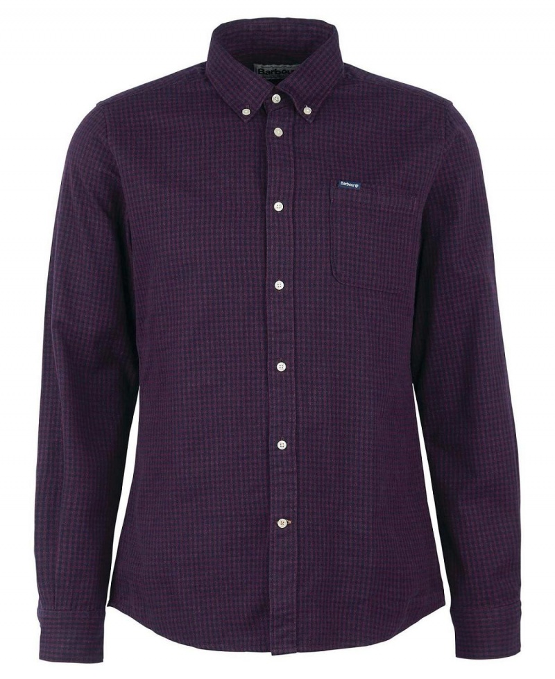 Topuri Barbati Barbour Geston Tailored Shirt Rosii | Romania_BAR45230