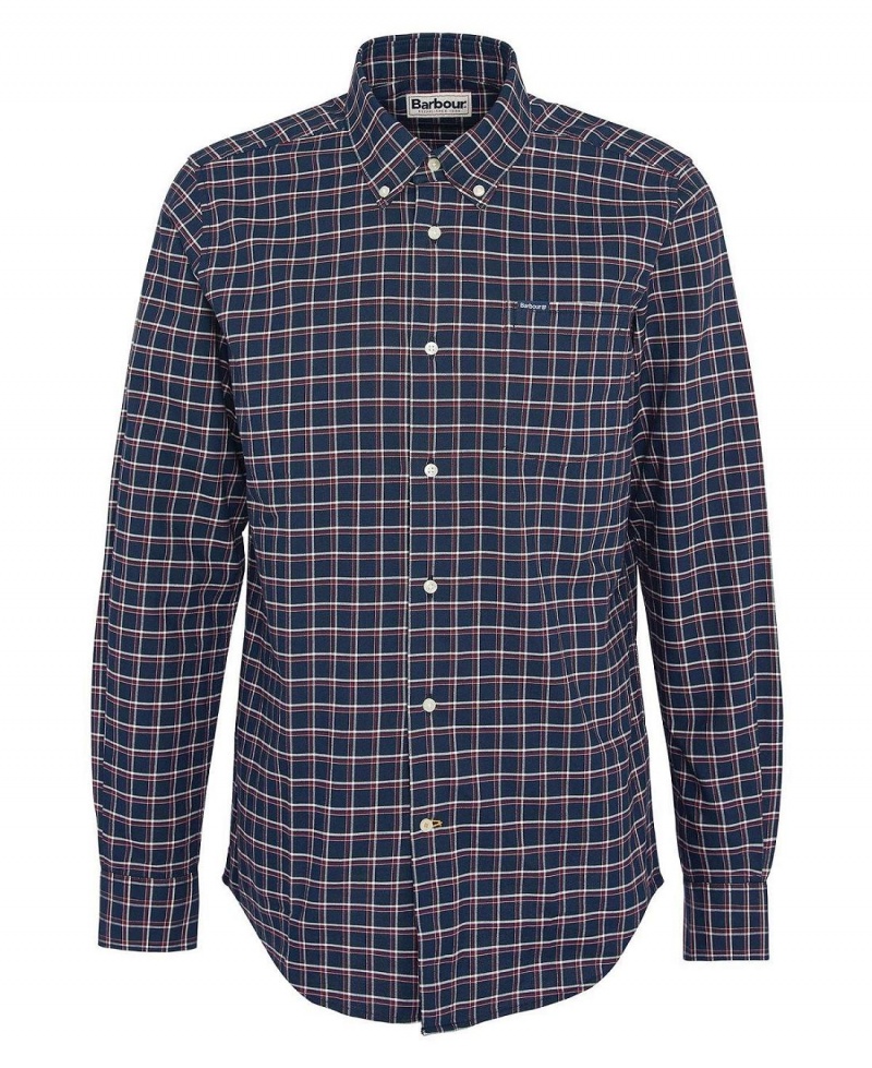 Topuri Barbati Barbour Harthorpe Tailored Shirt Bleumarin | Romania_BAR70884