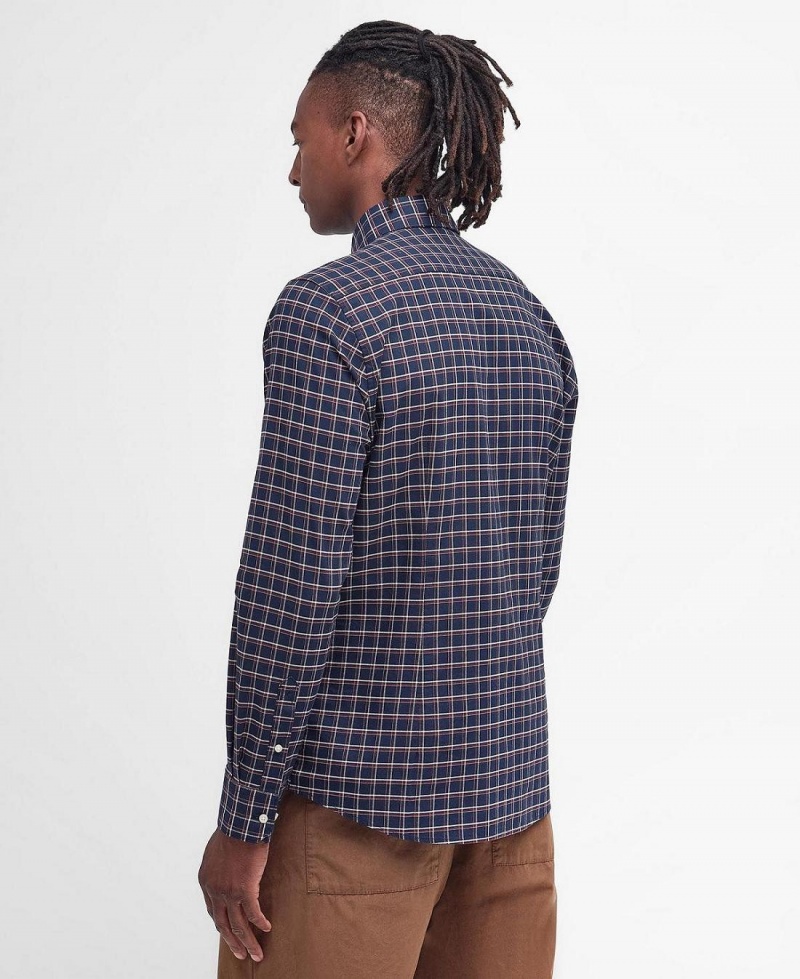 Topuri Barbati Barbour Harthorpe Tailored Shirt Bleumarin | Romania_BAR70884