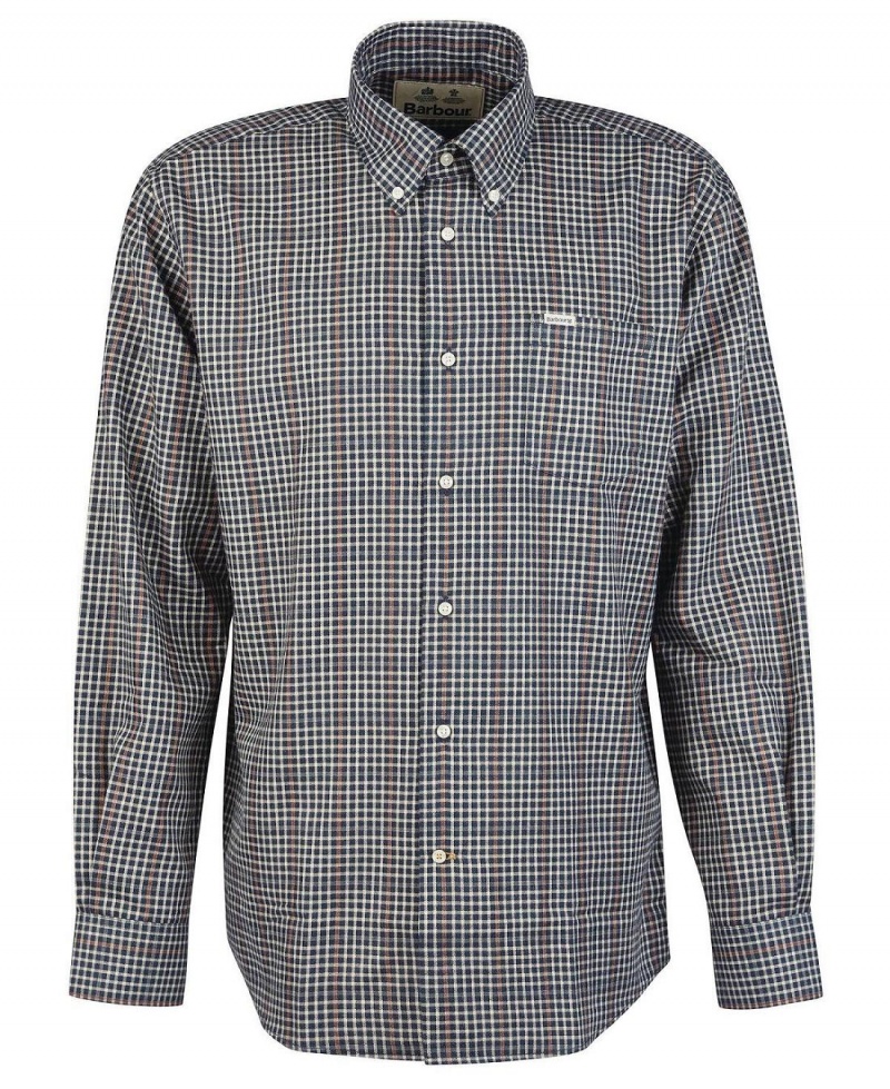 Topuri Barbati Barbour Henderson Thermo Weave Shirt Negrii | Romania_BAR43681