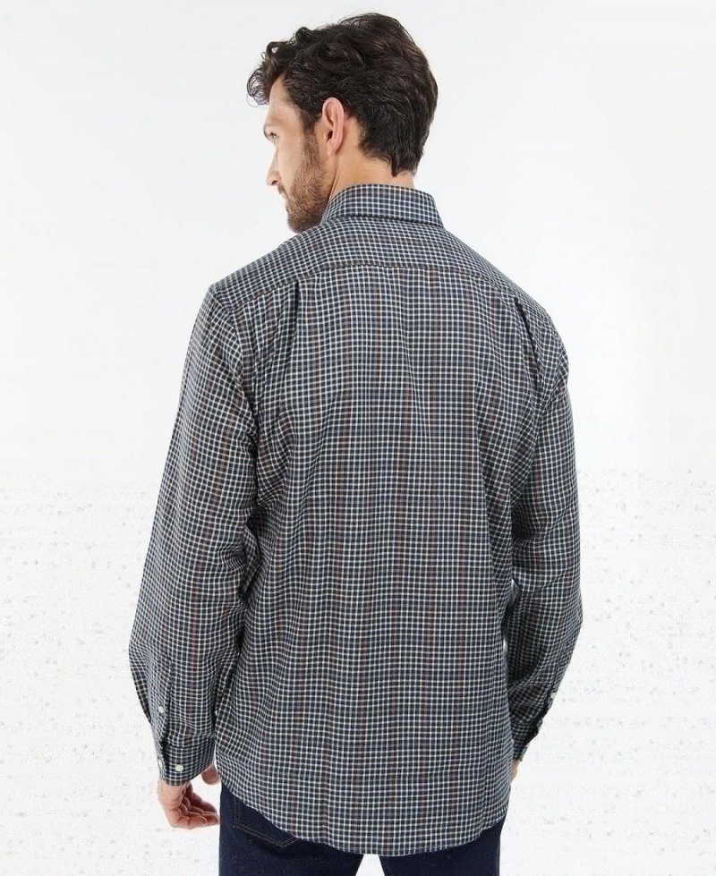 Topuri Barbati Barbour Henderson Thermo Weave Shirt Negrii | Romania_BAR43681