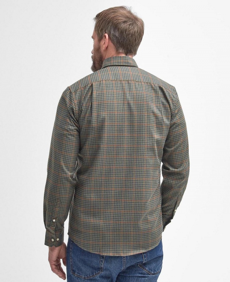 Topuri Barbati Barbour Henderson Thermo Weave Shirt Masline Verzi | Romania_BAR38169