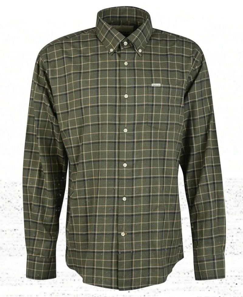 Topuri Barbati Barbour Pelton Shirt Verzi | Romania_BAR86176