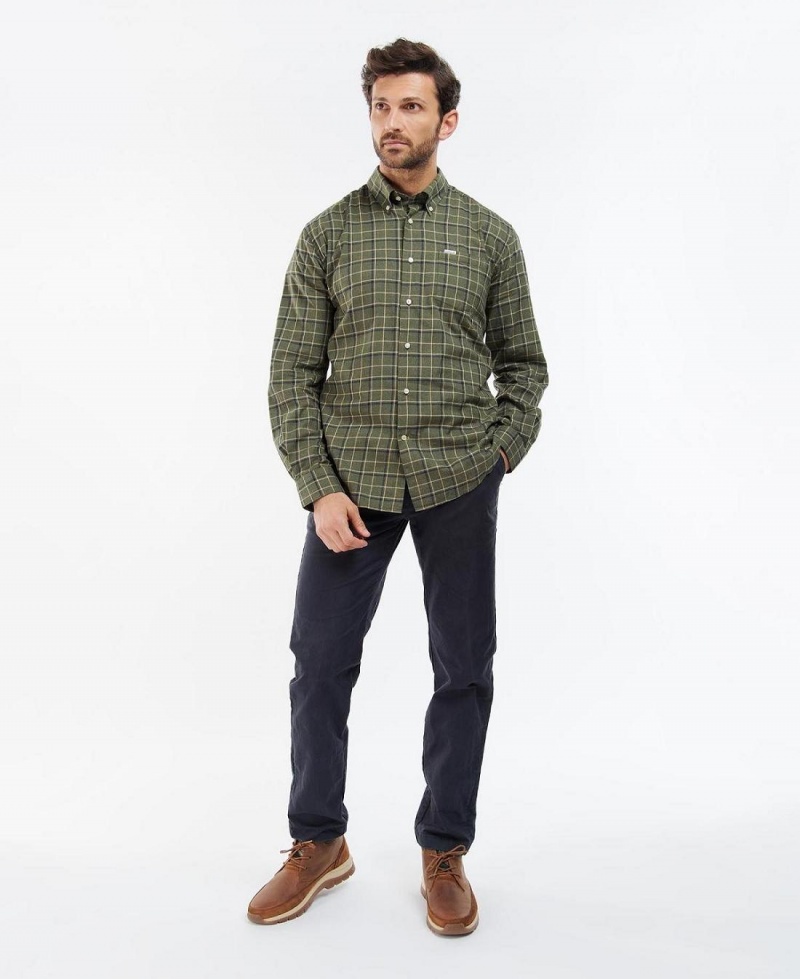 Topuri Barbati Barbour Pelton Shirt Verzi | Romania_BAR86176