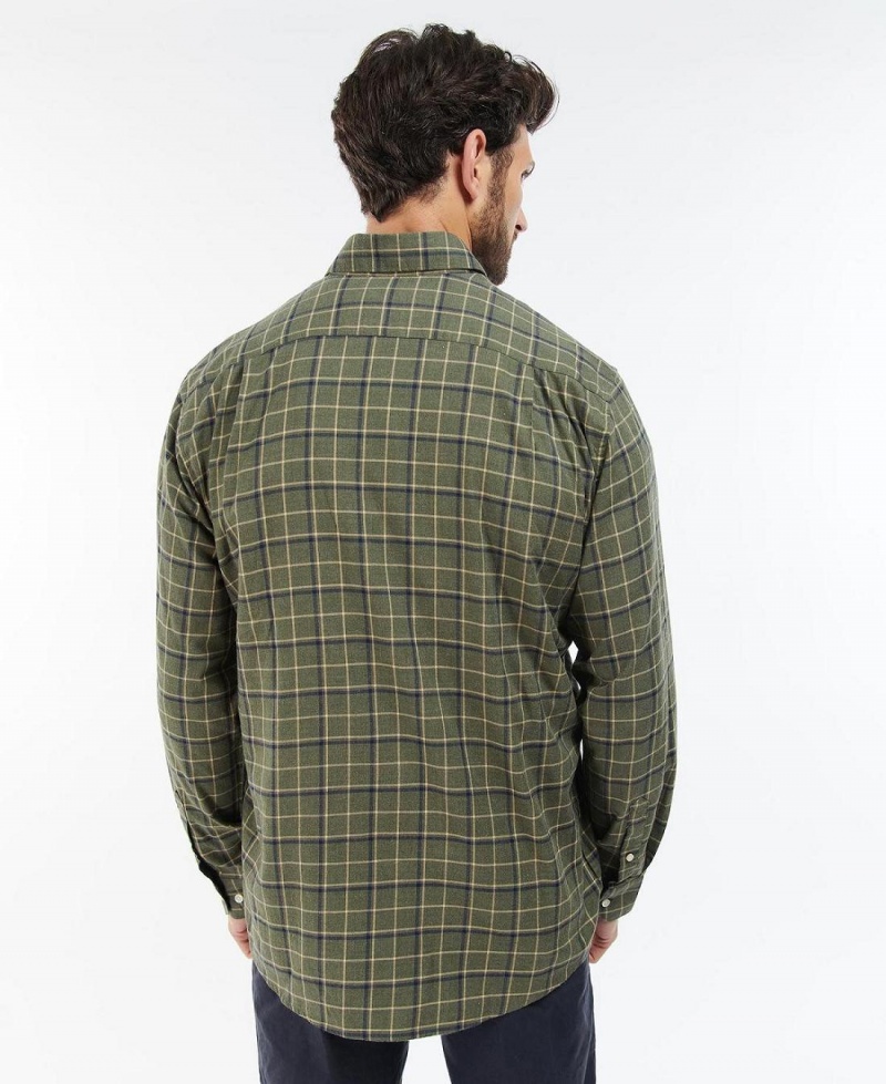 Topuri Barbati Barbour Pelton Shirt Verzi | Romania_BAR86176