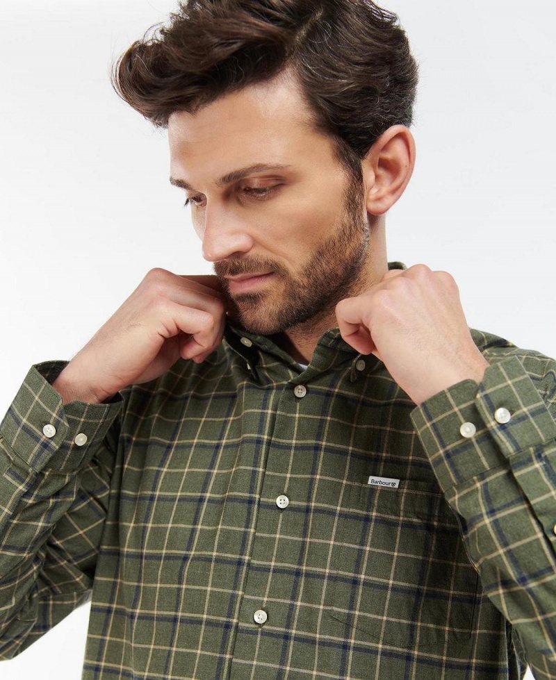 Topuri Barbati Barbour Pelton Shirt Verzi | Romania_BAR86176