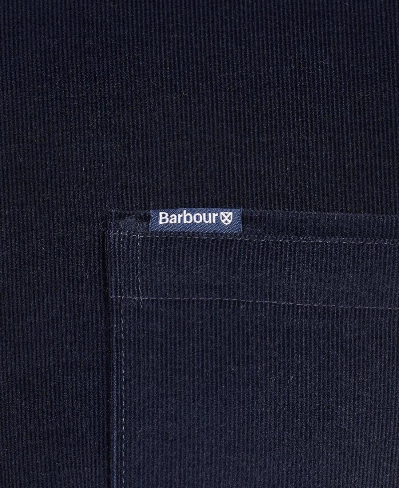 Topuri Barbati Barbour Ramsey Tailored Fit Shirt Bleumarin | Romania_BAR31295