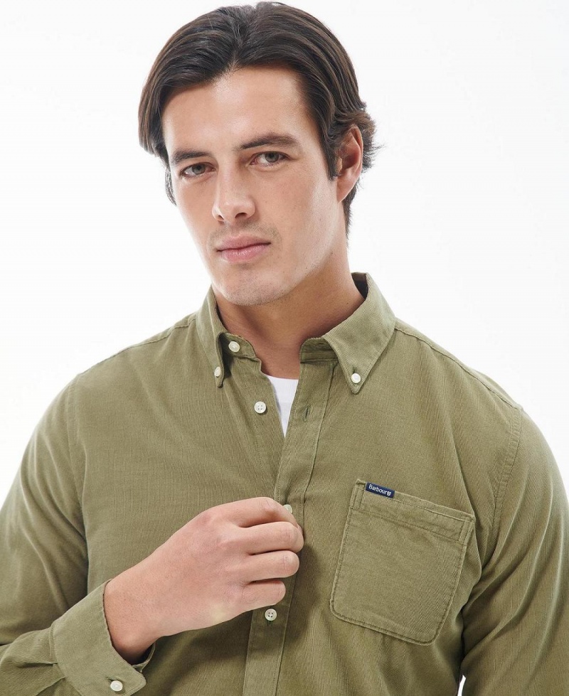 Topuri Barbati Barbour Ramsey Tailored Fit Shirt Verzi | Romania_BAR51161