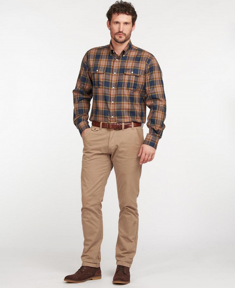 Topuri Barbati Barbour Singsby Thermo Weave Shirt Bleumarin | Romania_BAR83948