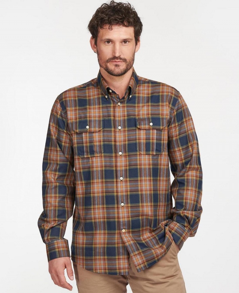 Topuri Barbati Barbour Singsby Thermo Weave Shirt Bleumarin | Romania_BAR83948