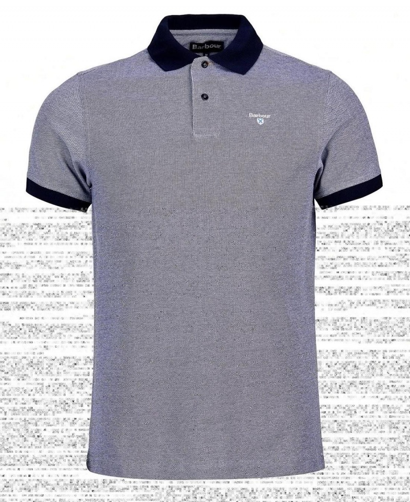 Topuri Barbati Barbour Sports Polo Mix Shirt Albastri | Romania_BAR45955