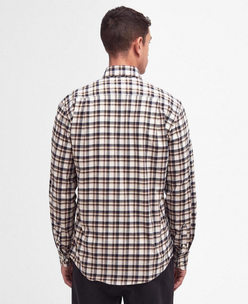 Topuri Barbati Barbour Turville Shirt Albi | Romania_BAR25448