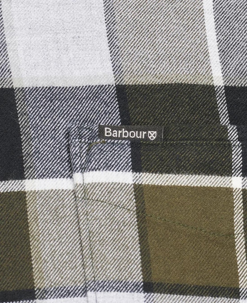 Topuri Barbati Barbour Valley Tailored Fit Shirt Masline Verzi | Romania_BAR25184