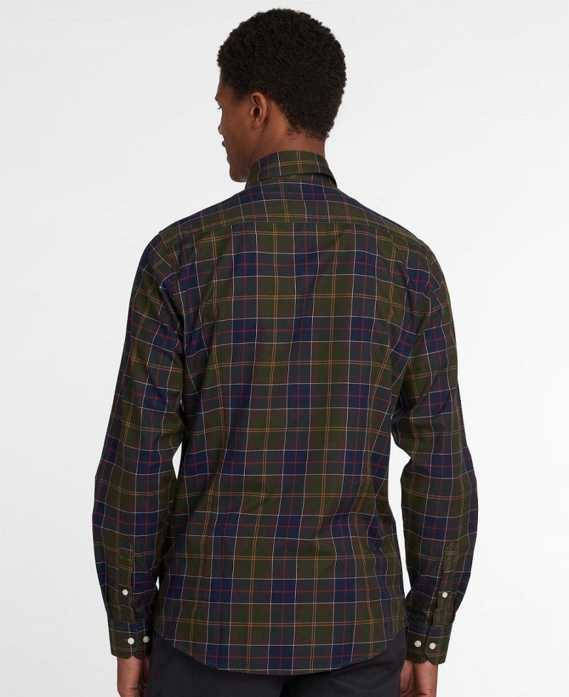 Topuri Barbati Barbour Wetheram Tailored Fit Shirt Negrii | Romania_BAR42876