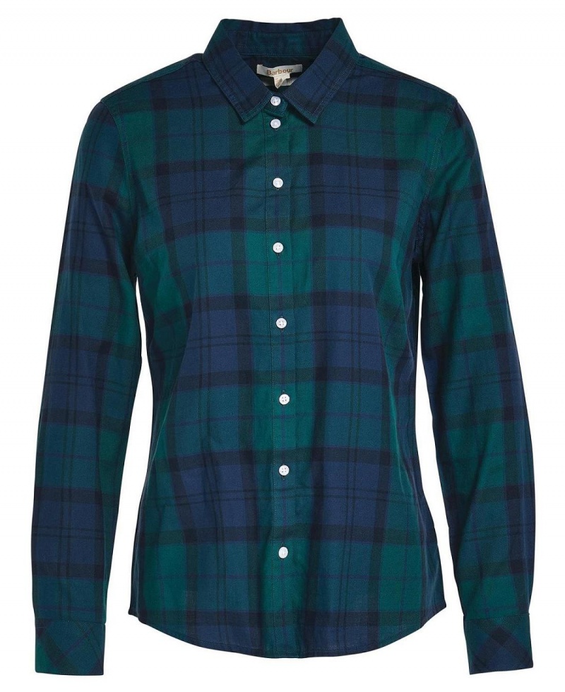 Topuri Dama Barbour Bredon Shirt Negrii | Romania_BAR39328