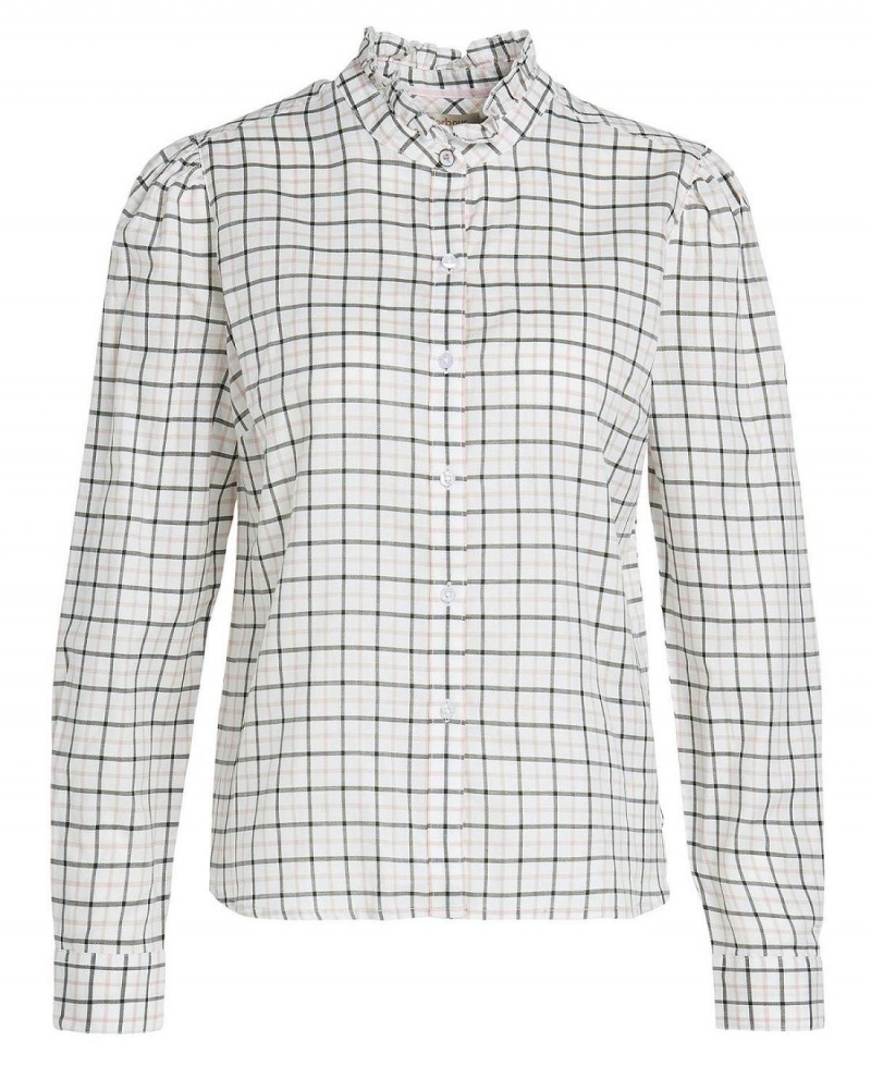 Topuri Dama Barbour Daffodil Shirt Albi | Romania_BAR60789