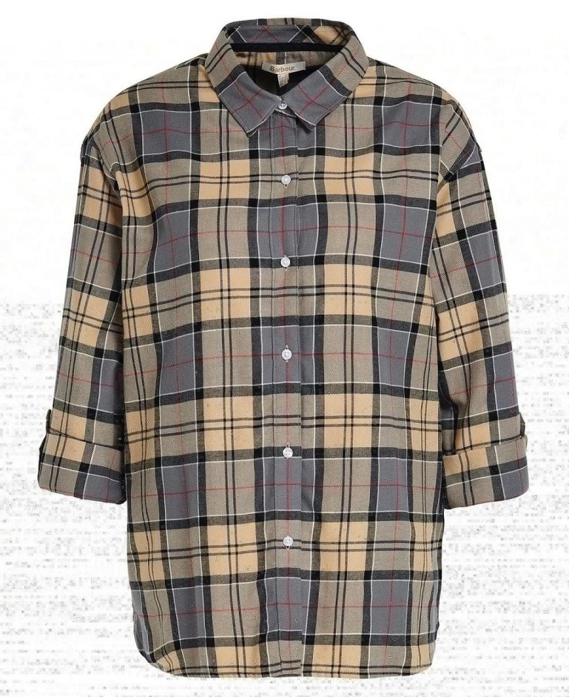 Topuri Dama Barbour Elishaw Relaxed Fit Shirt Colorati | Romania_BAR40220