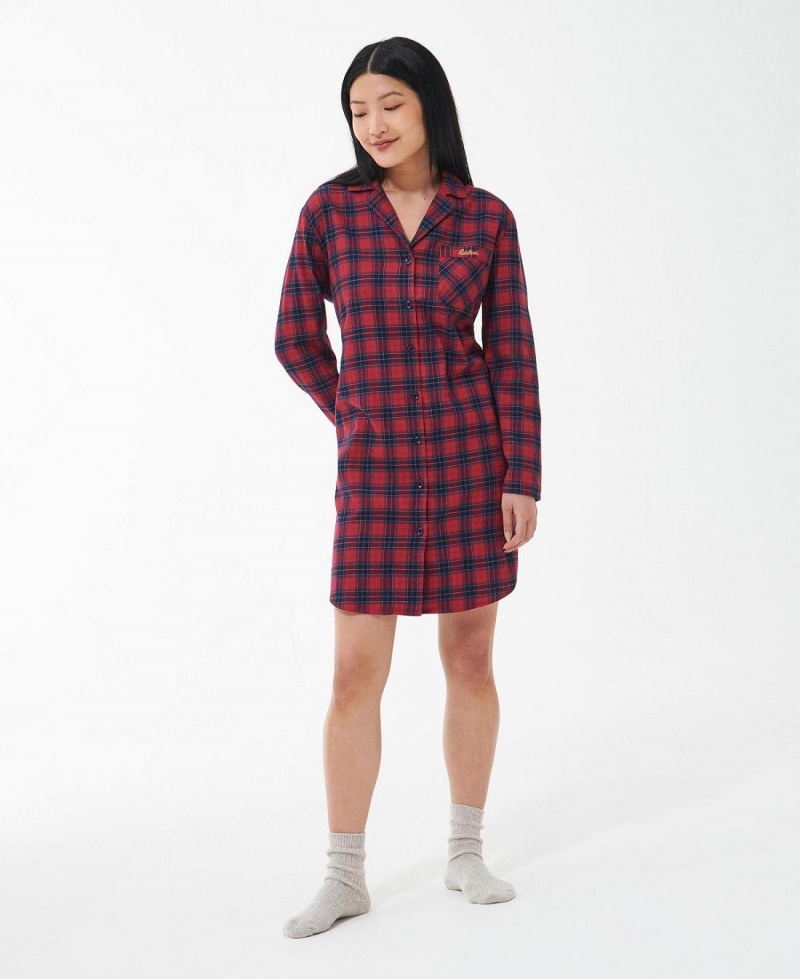 Topuri Dama Barbour Etta Nightshirt Rosii | Romania_BAR76880