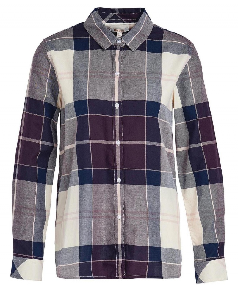 Topuri Dama Barbour Moorland Shirt Albi | Romania_BAR52578