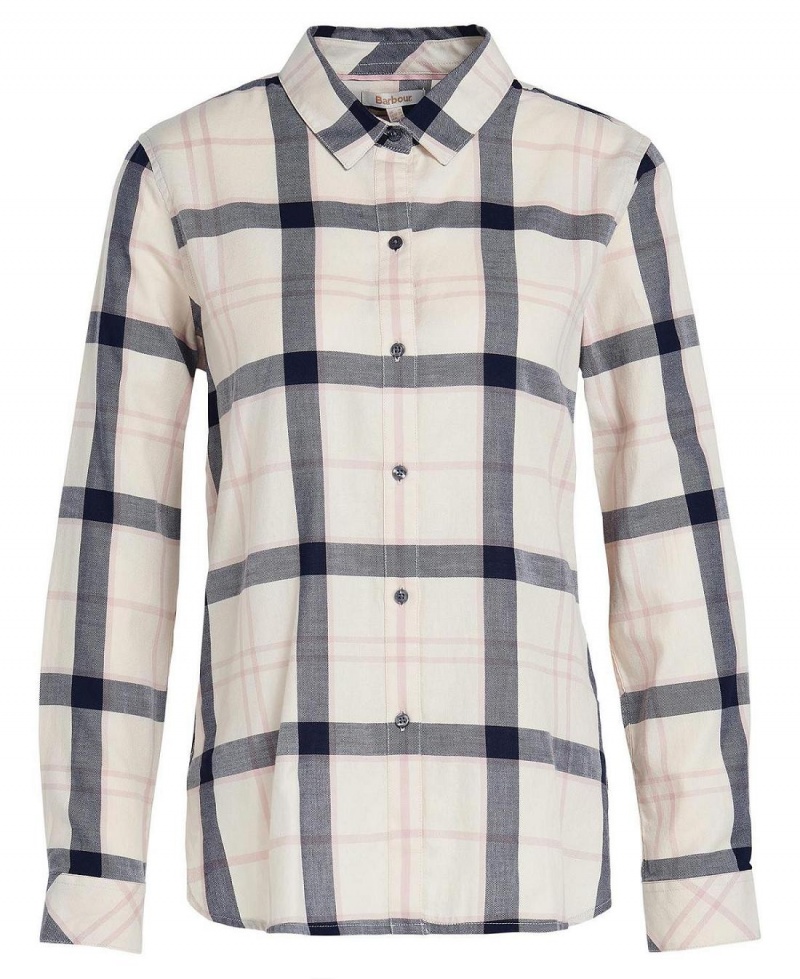 Topuri Dama Barbour Moorland Shirt Albi | Romania_BAR92646