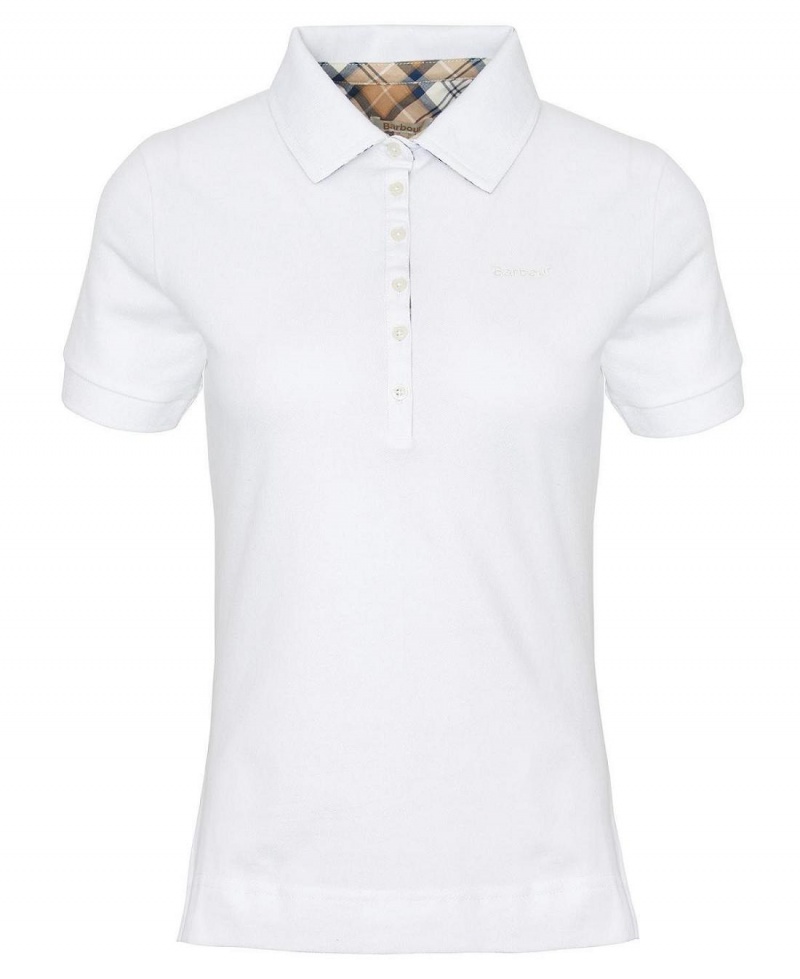 Topuri Dama Barbour Portsdown Polo Shirt Albi | Romania_BAR68608