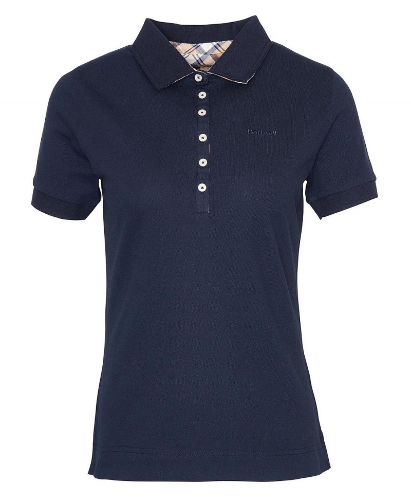 Topuri Dama Barbour Portsdown Polo Shirt Bleumarin | Romania_BAR28778